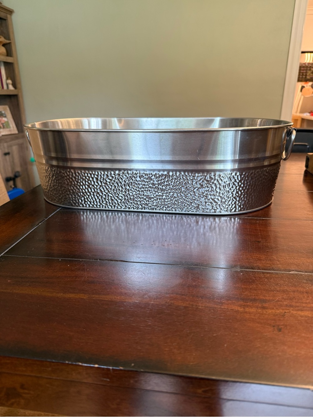 Better Homes & Gardens Stainless Steel Hammered Oval Tub